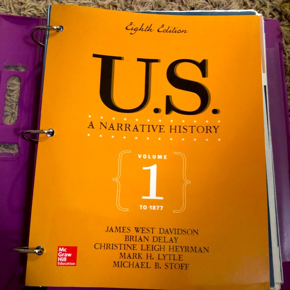 US History College Textbooks 1&2
